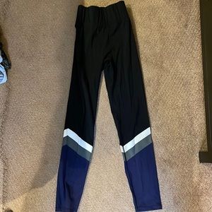 All Access leggings, size XS, black/grey/white/purple, barely worn